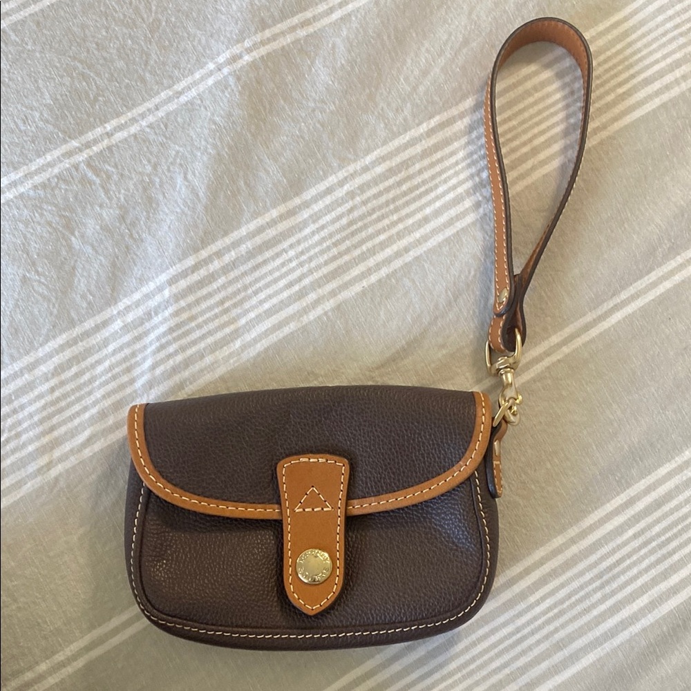Dooney & Bourke Brown Leather Wristlet